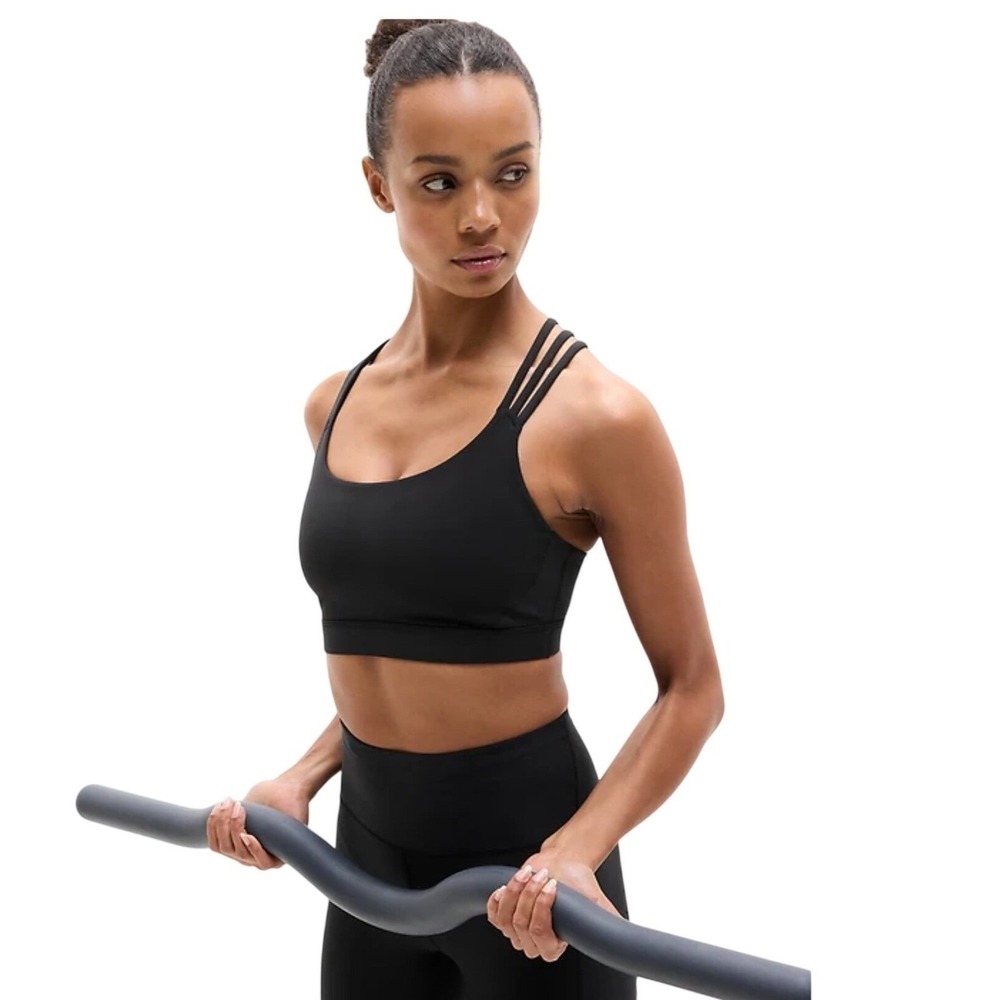 Athleta Black Triple-Strap Sports Bra